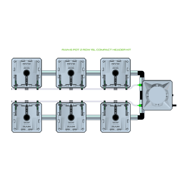 ALIEN RAIN 6 Pot Hydroponic kit 2 row