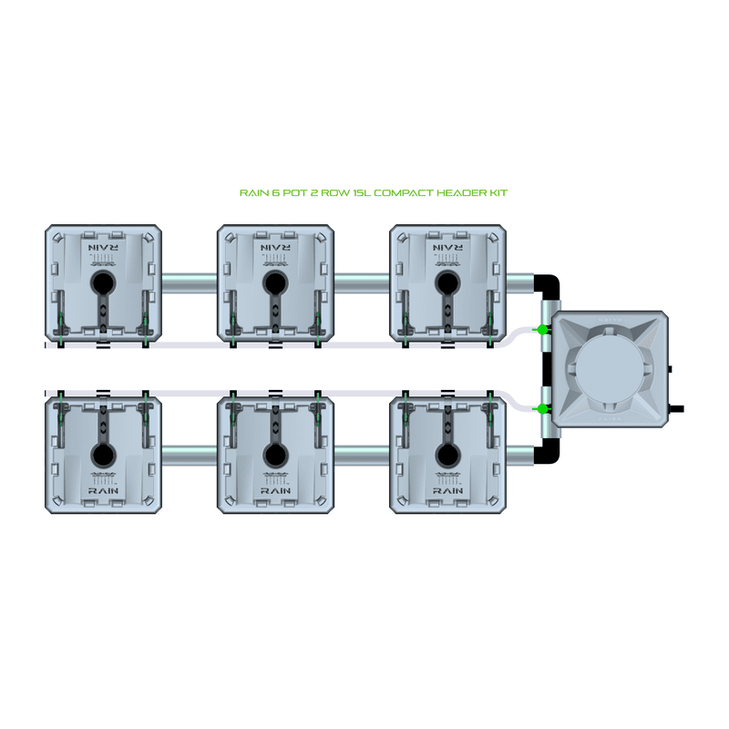 ALIEN RAIN 6 Pot Hydroponic kit 2 row