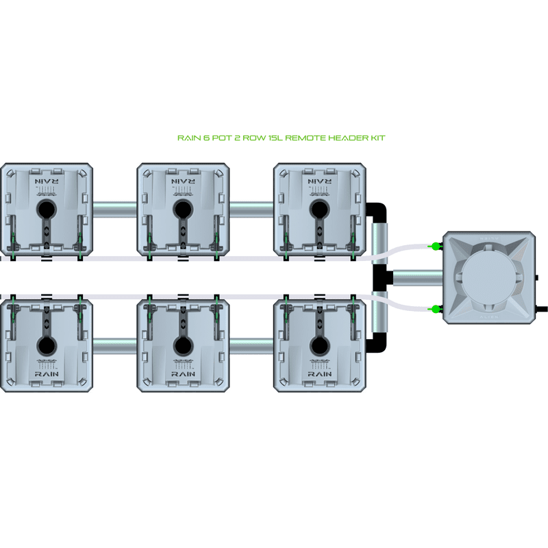 ALIEN RAIN 6 Pot Hydroponic kit 2 row