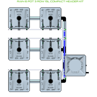 ALIEN RAIN 6 Pot Hydroponic kit 3 row