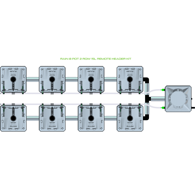 ALIEN RAIN 8 Pot Hydroponic kit 2 row