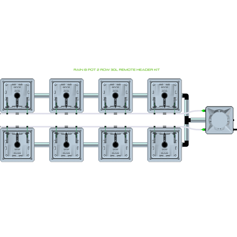 ALIEN RAIN 8 Pot Hydroponic kit 2 row