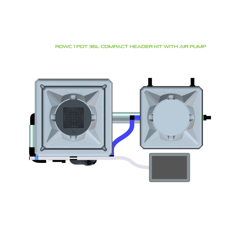 ALIEN RDWC 1 Pot Hydroponic kit 1 row