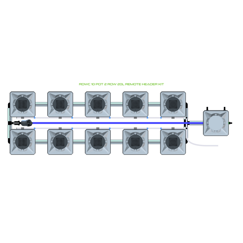 ALIEN RDWC 10 Pot Hydroponic kit 2 row