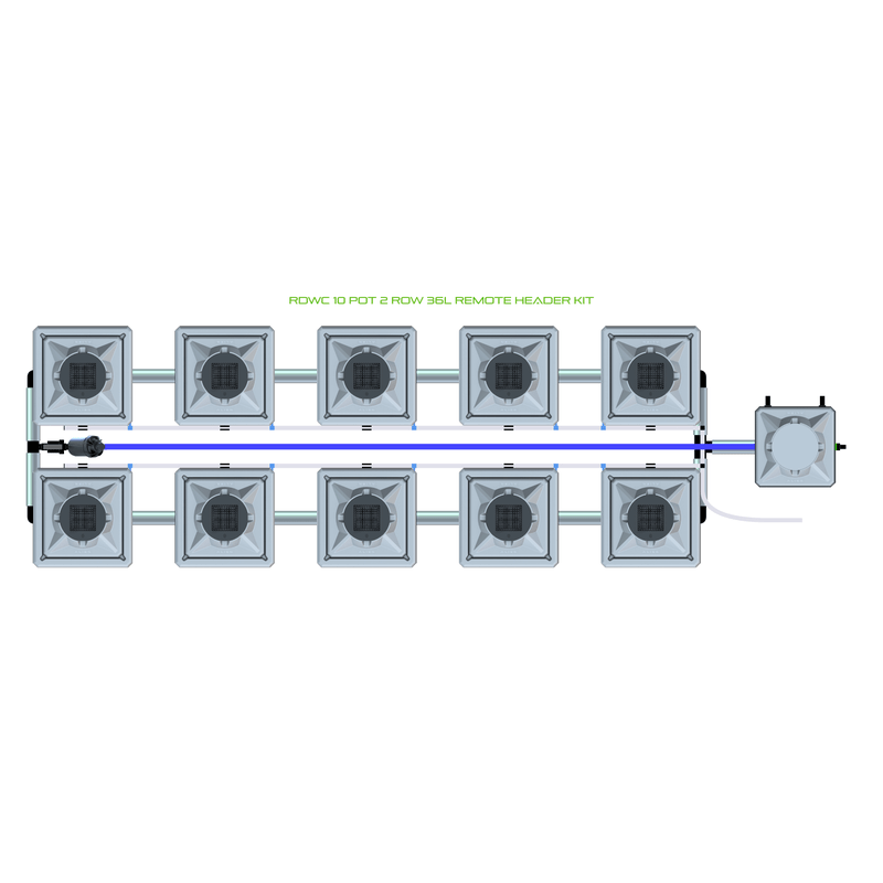 ALIEN RDWC 10 Pot Hydroponic kit 2 row