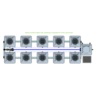 ALIEN RDWC 10 Pot Hydroponic kit 2 row