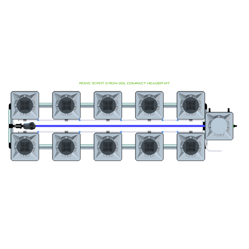 ALIEN RDWC 10 Pot Hydroponic kit 2 row