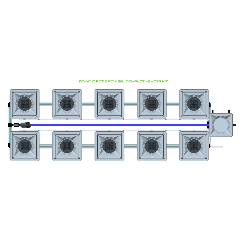 ALIEN RDWC 10 Pot Hydroponic kit 2 row