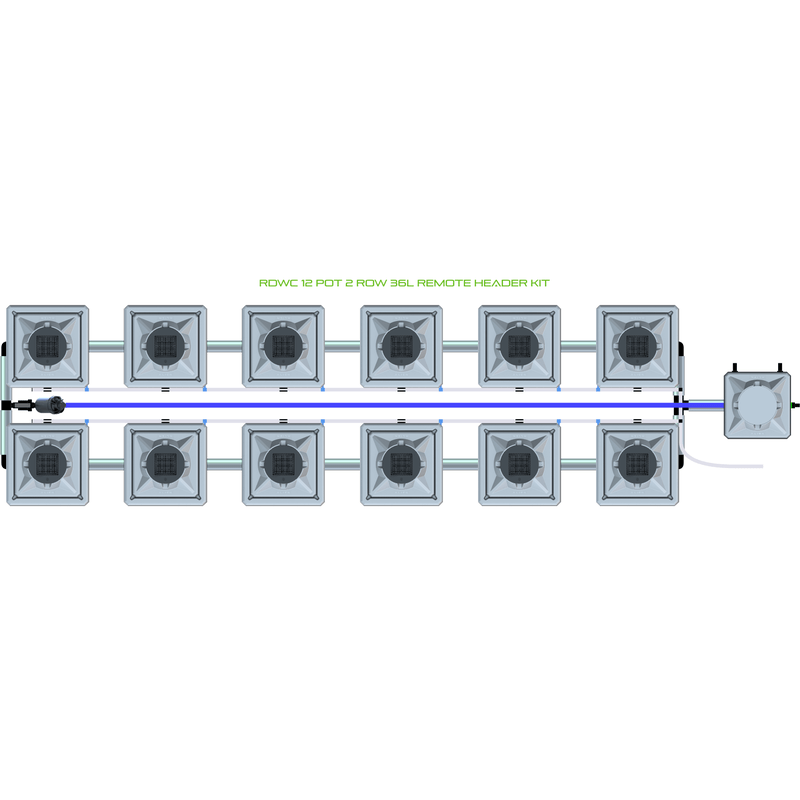 ALIEN RDWC 12 Pot Hydroponic kit 2 row