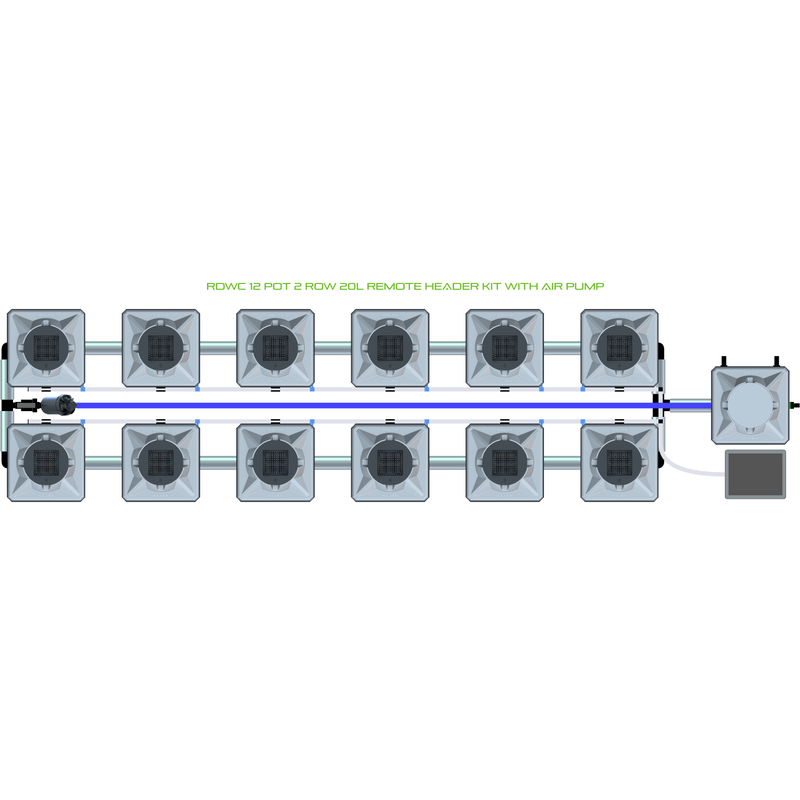 ALIEN RDWC 12 Pot Hydroponic kit 2 row