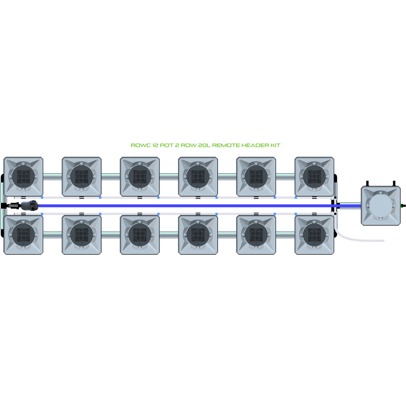 ALIEN RDWC 12 Pot Hydroponic kit 2 row