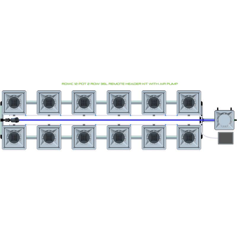 ALIEN RDWC 12 Pot Hydroponic kit 2 row