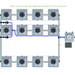 ALIEN RDWC 12 Pot Hydroponic kit 3 row