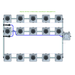 ALIEN RDWC 15 Pot Hydroponic kit 3 row