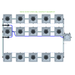 ALIEN RDWC 15 Pot Hydroponic kit 3 row