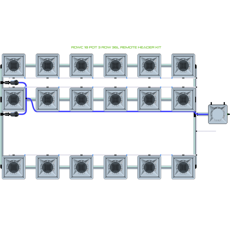 ALIEN RDWC 18 Pot Hydroponic kit 3 row