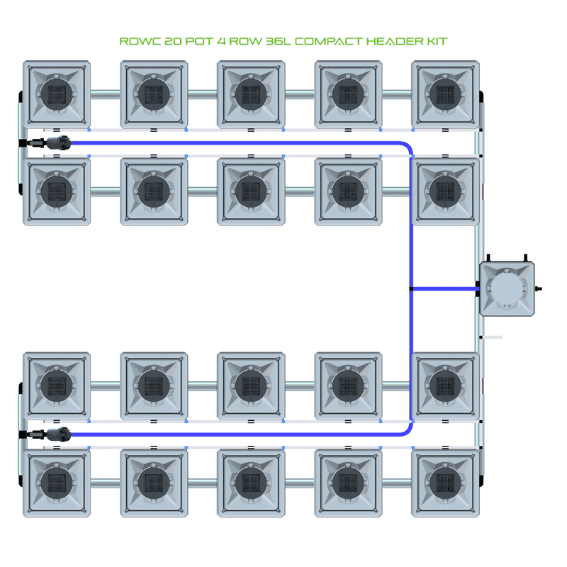 ALIEN RDWC 20 Pot Hydroponic kit 4 row