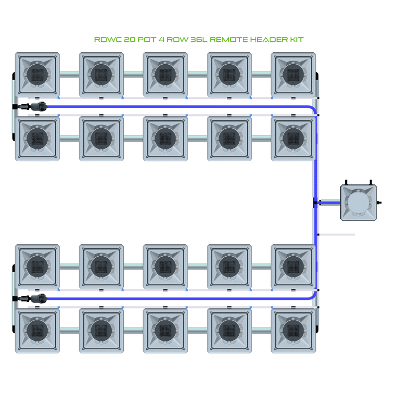 ALIEN RDWC 20 Pot Hydroponic kit 4 row