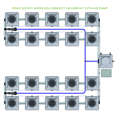 ALIEN RDWC 20 Pot Hydroponic kit 4 row