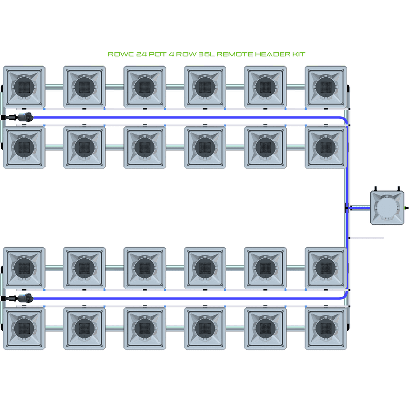 ALIEN RDWC 24 Pot Hydroponic kit 4 row