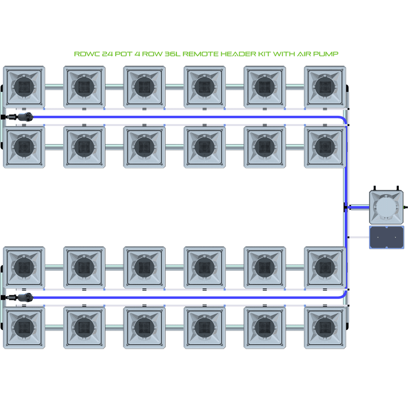 ALIEN RDWC 24 Pot Hydroponic kit 4 row