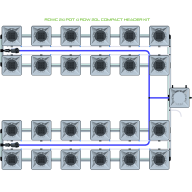 ALIEN RDWC 24 Pot Hydroponic kit 4 row