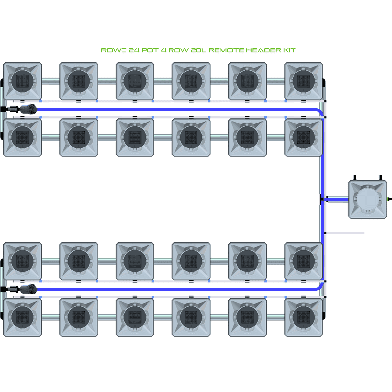 ALIEN RDWC 24 Pot Hydroponic kit 4 row