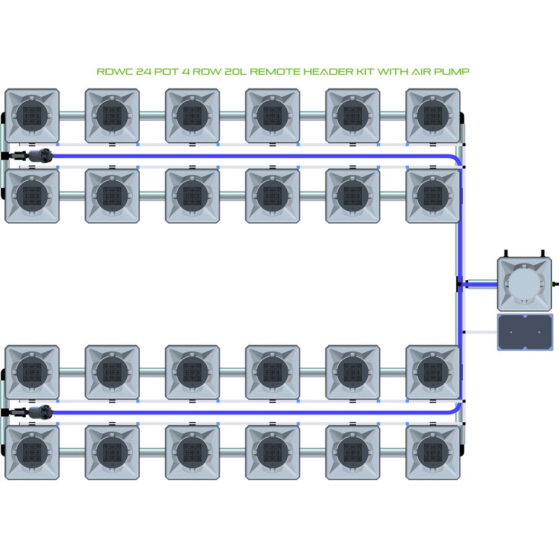 ALIEN RDWC 24 Pot Hydroponic kit 4 row