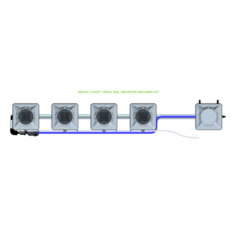 ALIEN RDWC 4 Pot Hydroponic kit 1 row