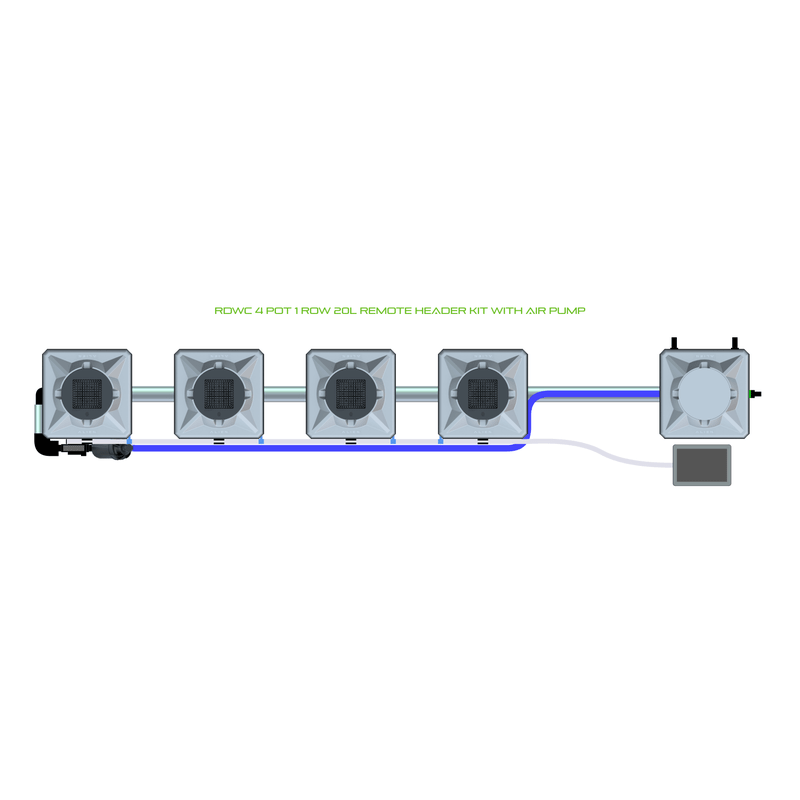 ALIEN RDWC 4 Pot Hydroponic kit 1 row