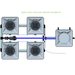 ALIEN RDWC 4 Pot Hydroponic kit 2 row