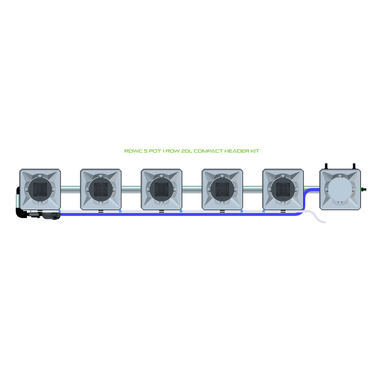 ALIEN RDWC 5 Pot Hydroponic kit 1 row