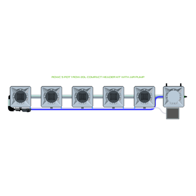 ALIEN RDWC 5 Pot Hydroponic kit 1 row