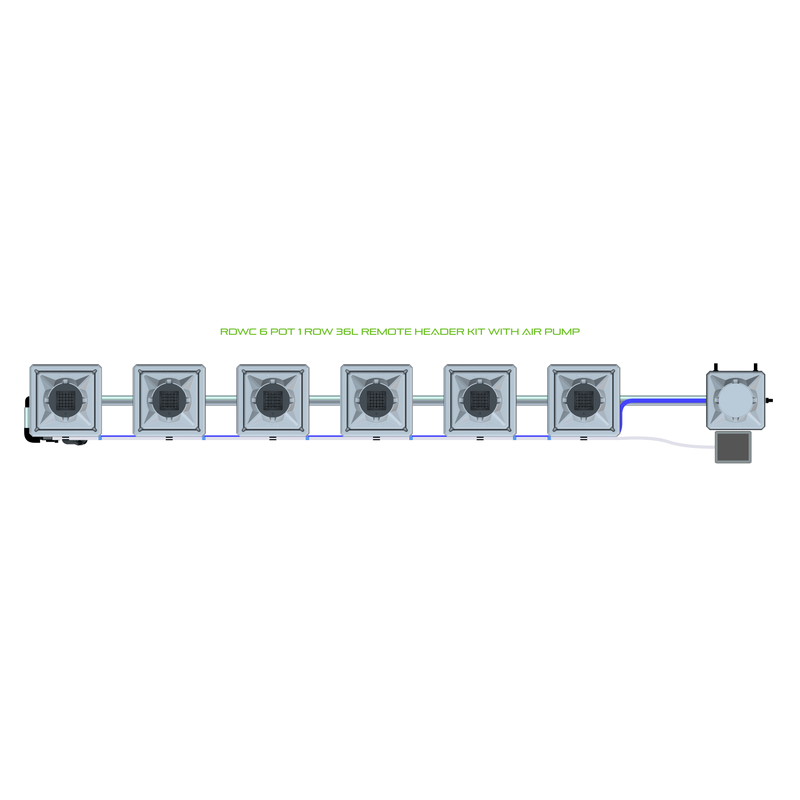 ALIEN RDWC 6 Pot Hydroponic kit 1 row