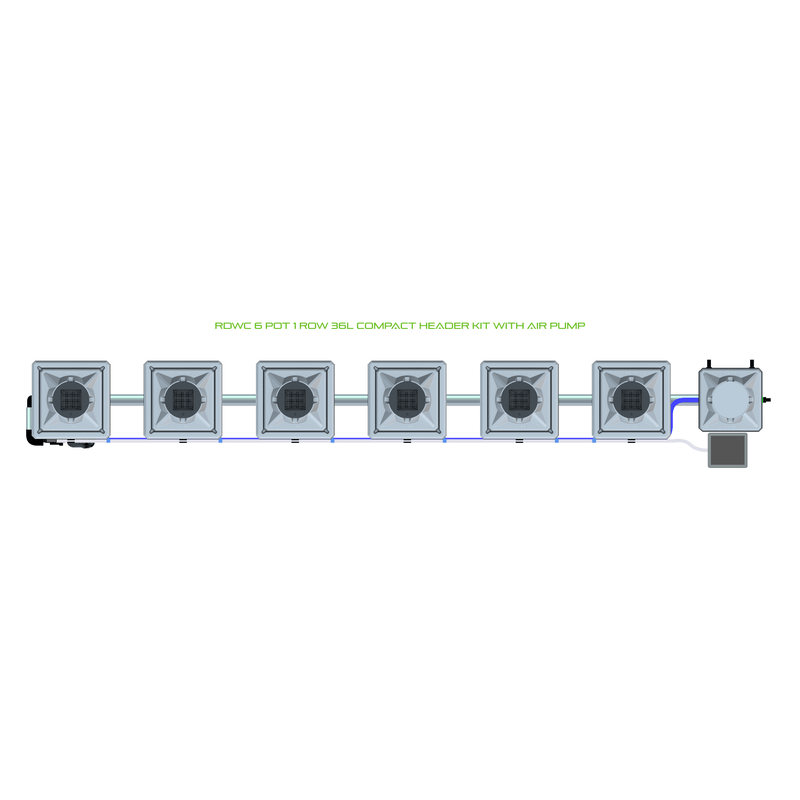 ALIEN RDWC 6 Pot Hydroponic kit 1 row