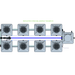 ALIEN RDWC 8 Pot Hydroponic kit 2 row