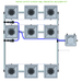 ALIEN RDWC 9 Pot Hydroponic kit 3 row