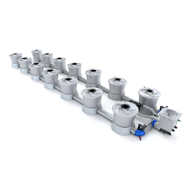 ALIEN V-SYSTEM 14 Pot Hydroponic End Header Kit 2 Row front view