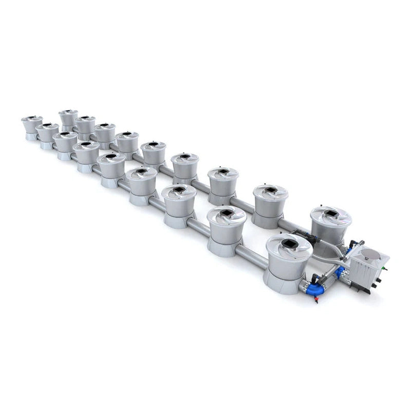 ALIEN V-SYSTEM 18 Pot Hydroponic End Header Kit 2 Row front view