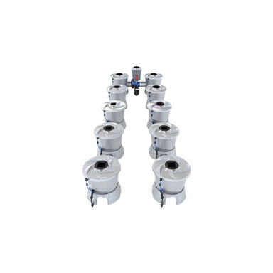ALIEN Hydroponics V-SYSTEM 10 Pot 2 Row Hydroponic Kit front view