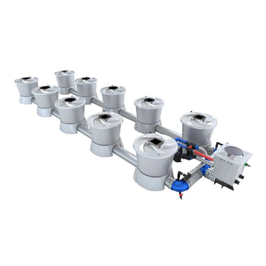 ALIEN Hydroponics V-SYSTEM 10 Pot 2 Row Hydroponic Kit left view