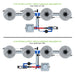 ALIEN Hydroponics V-SYSTEM 4 Pot 1 Row Hydroponic Kit 1ml, and 1mr view 