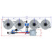 ALIEN Hydroponics V-SYSTEM 4 Pot 1 Row Hydroponic Kit dimensions
