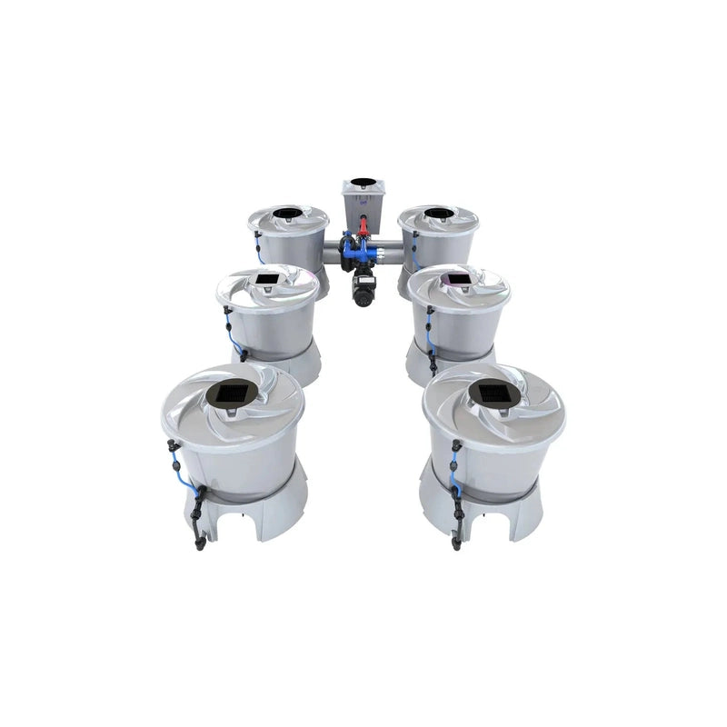 ALIEN Hydroponics V-SYSTEM 6 Pot 2 Row Hydroponic Kit front view