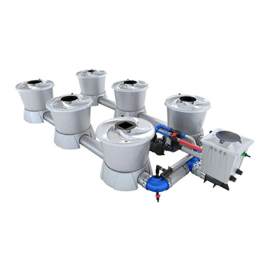 ALIEN Hydroponics V-SYSTEM 6 Pot 2 Row Hydroponic Kit left side view