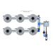 ALIEN Hydroponics V-SYSTEM 6 Pot 2 Row Hydroponic Kit mol view