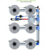 ALIEN Hydroponics V-SYSTEM 6 Pot 3 Row Hydroponic Kit MiH view