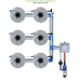 ALIEN Hydroponics V-SYSTEM 6 Pot 3 Row Hydroponic Kit mol view
