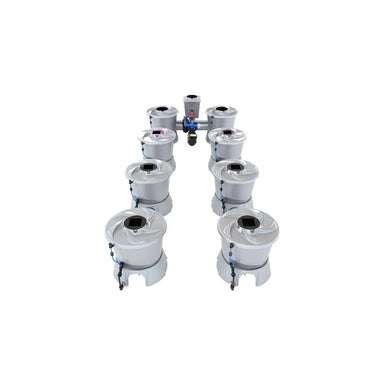 ALIEN Hydroponics V-SYSTEM 8 Pot 2 Row Hydroponic Kit front view