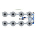 ALIEN Hydroponics V-SYSTEM 8 Pot 2 Row Hydroponic Kit mh view